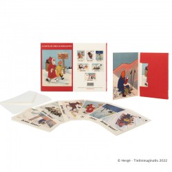 Papeterie Moulinsart Tintin - Set de 6 CP "Tintin et le Père Noël" + enveloppes