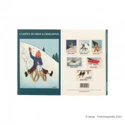 Papeterie Moulinsart Tintin - Set de 6 CP "Tintin et Milou" + enveloppes