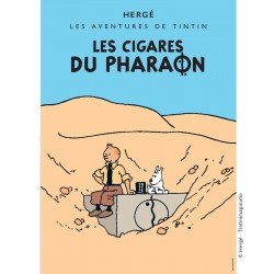Poster Moulinsart Tintin - CV27 Les Cigares du Pharaon colorisé