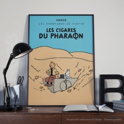 Poster Moulinsart Tintin - CV27 Les Cigares du Pharaon colorisé
