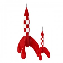 Figurine Moulinsart Tintin - Fusée lunaire 15cm (résine)