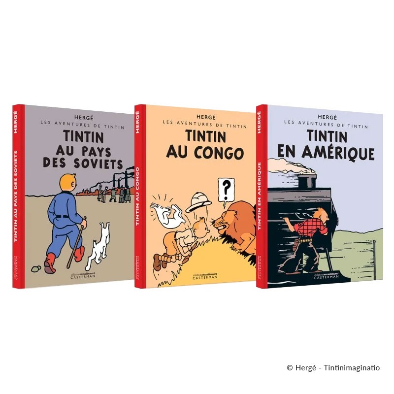 Livre Moulinsart Tintin - Coffret 3 albums colorisés