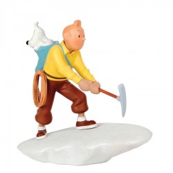 TINTIN: TINTIN PHOTOGRAPHE - statuette résine 18 cm (occasion),  moulinsart (tintin), moul45916