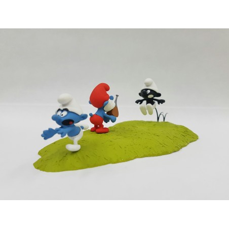 Figurine Schtroumpf Noir En Résine, Plastoy, Environ 10/11 Cm, Pour Collection