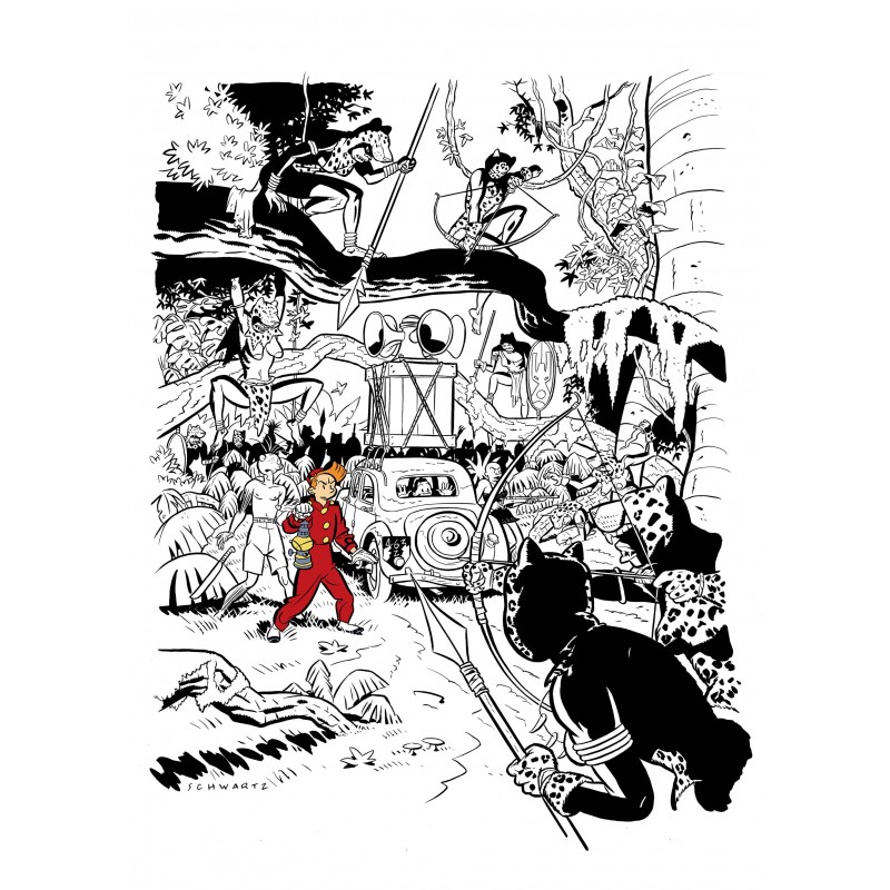 Tiré à part Schwartz Spirou - Le Maître des Hosties Noires