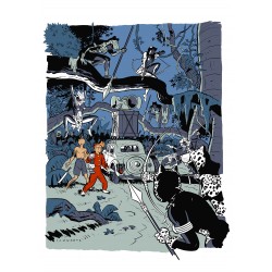 Sérigraphie Schwartz Spirou - Le Maître des Hosties Noires (Couleur)