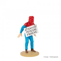 Figurine Moulinsart Tintin - Haddock peinture fraiche (12 cm)