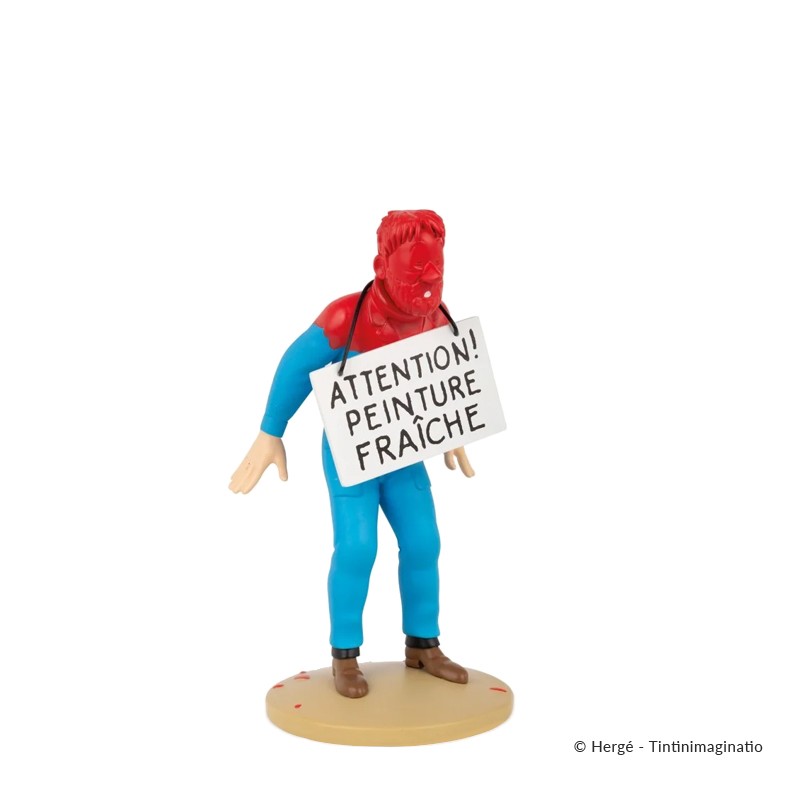 Figurine Moulinsart Tintin - Haddock peinture fraiche (12 cm)