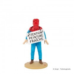 Figurine Moulinsart Tintin - Haddock peinture fraiche (12 cm)