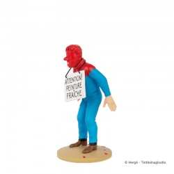 Figurine Moulinsart Tintin - Haddock peinture fraiche (12 cm)