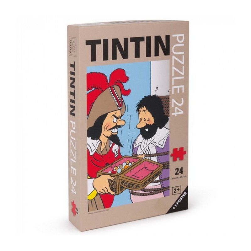 Puzzle Moulinsart Tintin - Trésor Rackham le Rouge (24 pièces)