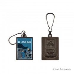 Moulinsart Tintin - Porte-clefs métal Lotus Bleu colorisé