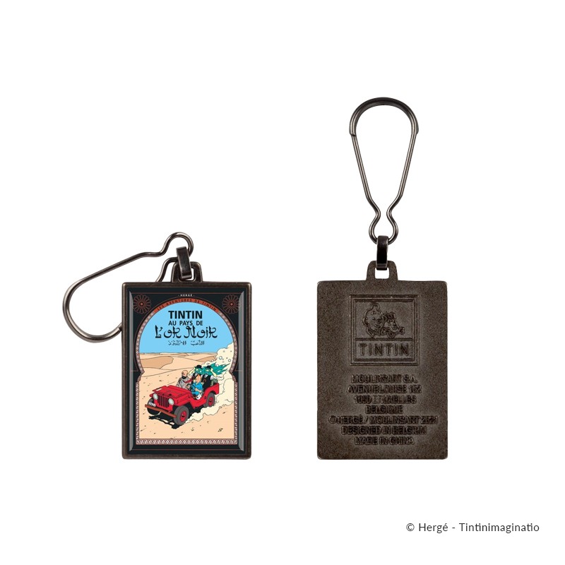 Moulinsart Tintin - Porte-clefs métal Or Noir Moulinsart Tintin - Porte-clefs métal Or Noir