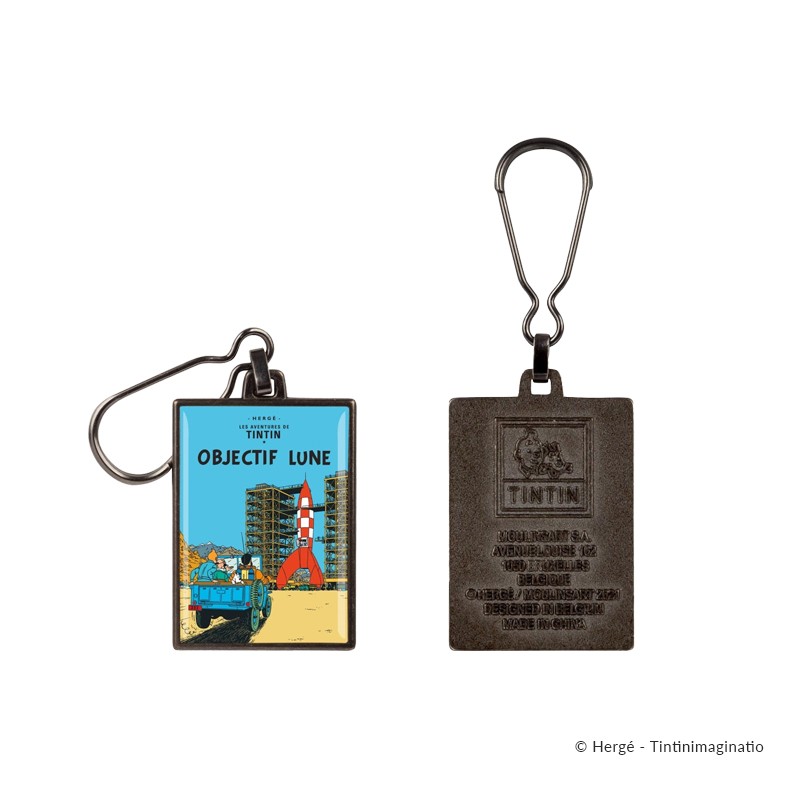 Moulinsart Tintin - Porte-clefs métal Objectif Lune Moulinsart Tintin - Porte-clefs métal Objectif Lune