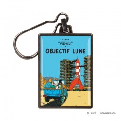 Moulinsart Tintin - Porte-clefs métal Objectif Lune Moulinsart Tintin - Porte-clefs métal Objectif Lune