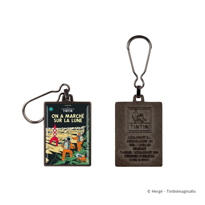 Moulinsart Tintin - Porte-clefs métal On a marché sur la Lune Moulinsart Tintin - Porte-clefs métal On a marché sur la Lune