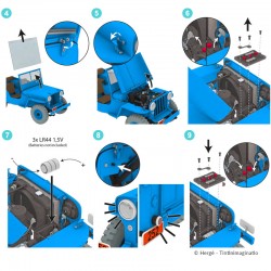 Véhicule Moulinsart Tintin - Jeep Bleue Objectif Lune 1:8ème