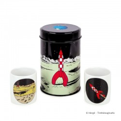 Moulinsart Tintin - Coffret café Bio + tasses (x2) Lune