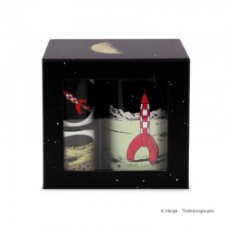 Moulinsart Tintin - Coffret café Bio + tasses (x2) Lune