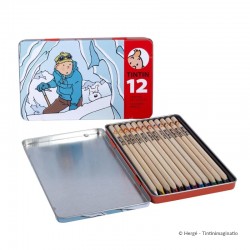 Papeterie Moulinsart Tintin - Boite Métal Tibet 12 crayons de couleur