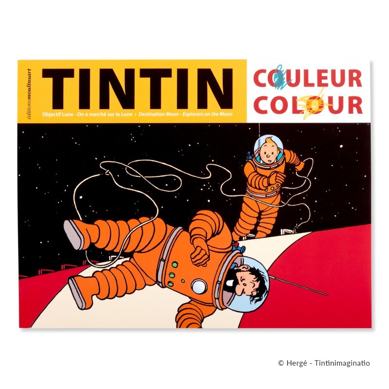 Papeterie Moulinsart Tintin - Album à colorier Lune