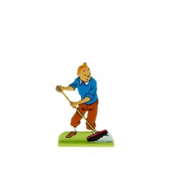 Relief Moulinsart Tintin - Fig 28 Tintin au balai